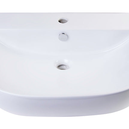 ALFI brand AB111  24" White D-Bowl Porcelain Wall Mounted Bath Sink ALFI brand