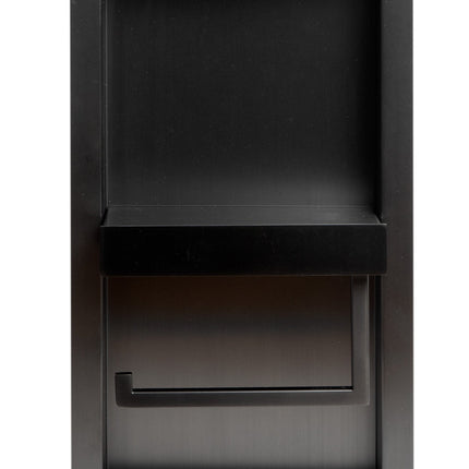 ALFI Brushed Black PVD Stainless Steel Recessed Toilet Paper Holder Niche ABTPNP88-BB Alfi Brand