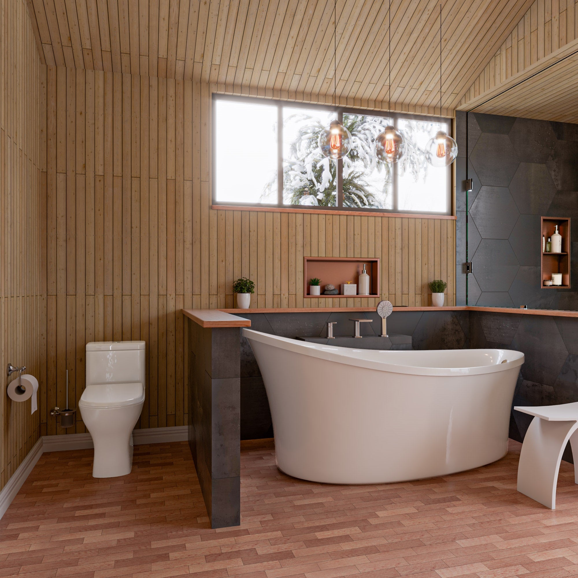 EAGO AM1800  6 ft White Free Standing Air Bubble Bathtub