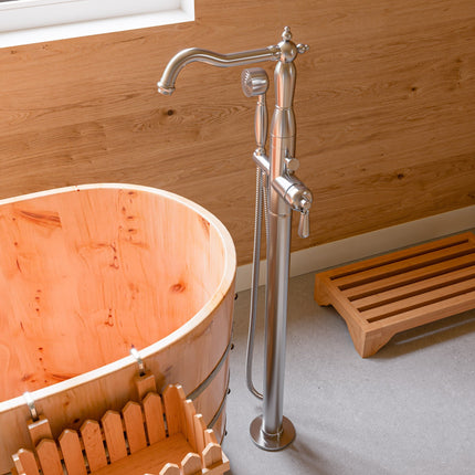 ALFI brand AB2553-BN Brushed Nickel Free Standing Floor Mounted Bath Tub Filler Alfi Brand