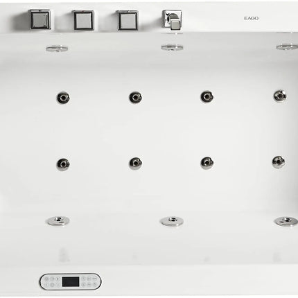 EAGO AM154ETL-R6 6 ft Acrylic White Rectangular Whirlpool Bathtub w Fixtures