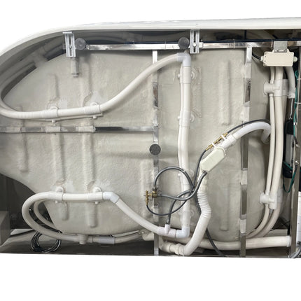 EAGO AM124ETL-L 6 ft Right Drain Corner Acrylic White Whirlpool Bathtub for Two