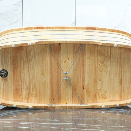 ALFI brand AB1163 61" Free Standing Wooden Bathtub with Cushion Headrest ALFI brand