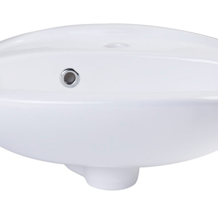ALFI brand AB106 White Small Porcelain Wall Mount Basin with Overflow ALFI brand