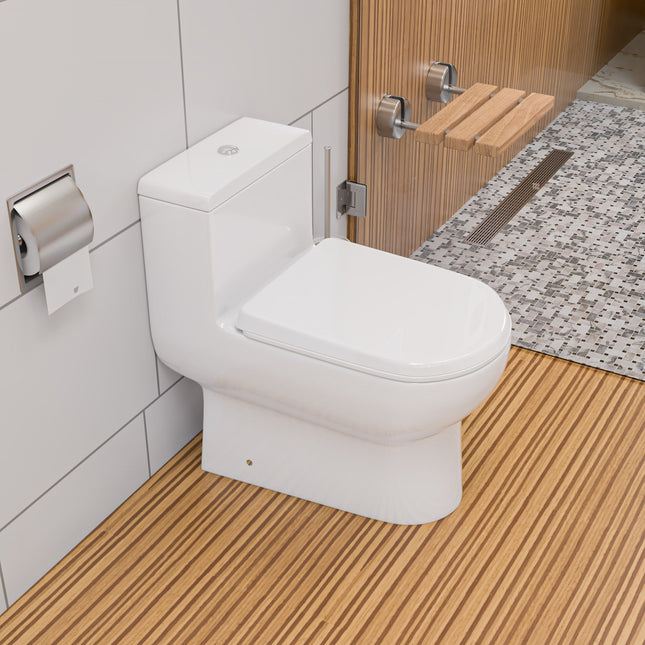 EAGO TB351 DUAL FLUSH ONE PIECE ECO-FRIENDLY HIGH EFFICIENCY LOW FLUSH CERAMIC TOILET EAGO
