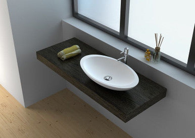 Legion Furniture WJ9005 23.6" Solid Surface Vessel Sink In White Legion Furniture