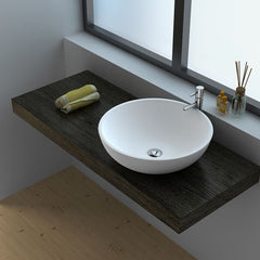 Legion Furniture WJ9038 19.7" Solid Surface Vessel Sink In White Legion Furniture