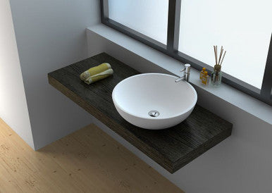 Legion Furniture WJ9038 19.7" Solid Surface Vessel Sink In White Legion Furniture