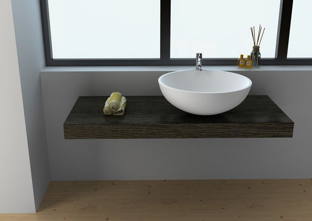 Legion Furniture WJ9038 19.7" Solid Surface Vessel Sink In White Legion Furniture