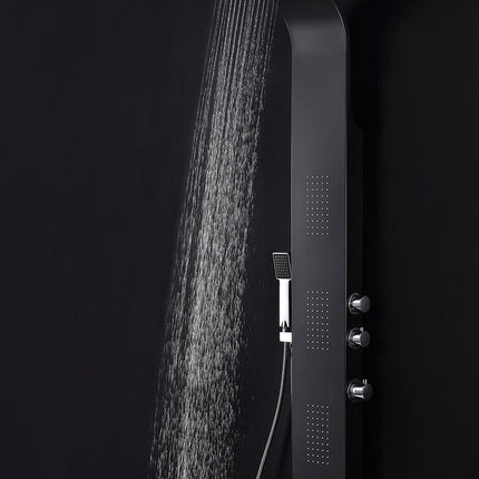 ANZZI Level Series 66 in. Full Body Shower Panel System with Heavy Rain Shower and Spray Wand in Black SP-AZ056 Anzzi