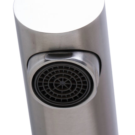 ALFI brand AB2025-BSS Solid Stainless Steel Pull Out Swivel Kitchen Faucet