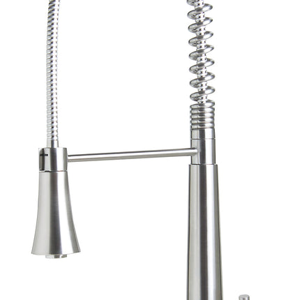 ALFI brand AB2039S Solid Stainless Steel Commercial Spring Kitchen Faucet
