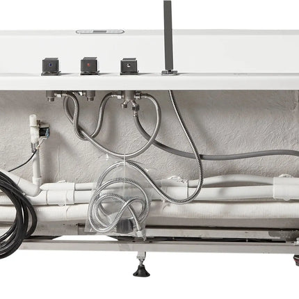 EAGO AM154ETL-L5 5 ft Acrylic White Rectangular Whirlpool Bathtub w Fixtures