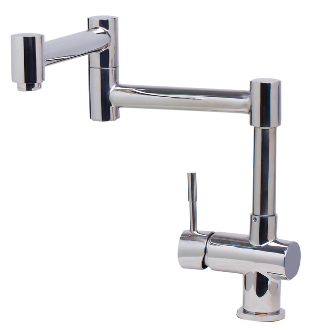 ALFI brand AB2038-PSS Modern Solid Stainless Steel Retractable Kitchen Faucet