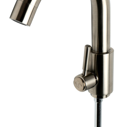 ALFI brand AB2503-BN Brushed Nickel Deck Mounted Tub Filler with Hand Held Showerhead Alfi Brand