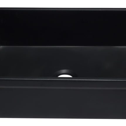 ALFI brand AB3020SB-BM 30 inch Black Reversible Single Fireclay Farmhouse Kitchen Sink Alfi Brand