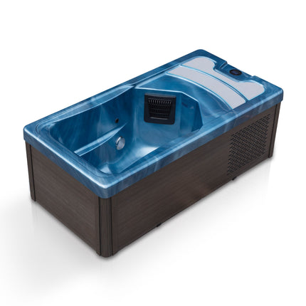 KPLUNGE All-in-One Cold Plunge and Hot Tub with Built-in Chiller, Lights, and WiFi in Blue KPLUNGE