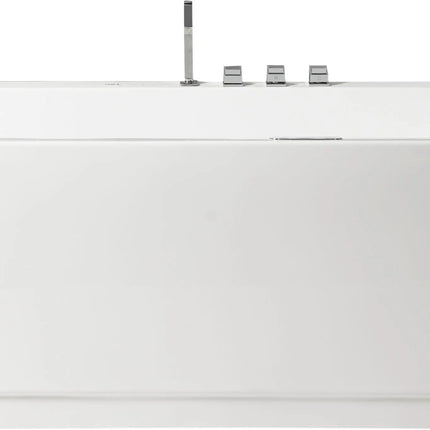 EAGO AM154ETL-L5 5 ft Acrylic White Rectangular Whirlpool Bathtub w Fixtures