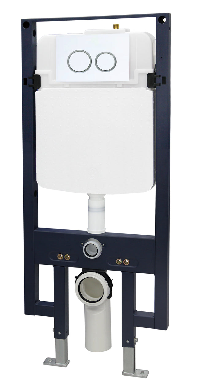 EAGO PWG380-W White Dual Flush Wall Mounted Toilet Tank Carrier for WD101, WD332, WD333 EAGO