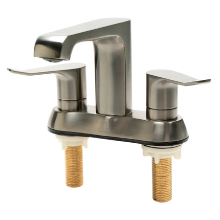 ALFI brand AB1493-BN Brushed Nickel Two-Handle 4'' Centerset Bathroom Faucet Alfi Brand
