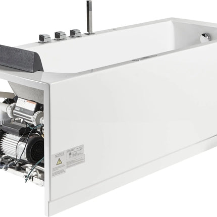 EAGO AM154ETL-R6 6 ft Acrylic White Rectangular Whirlpool Bathtub w Fixtures