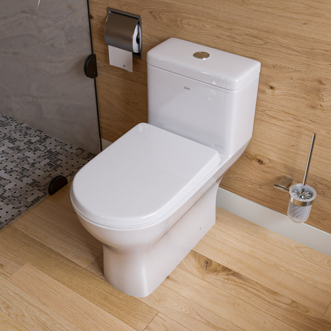 EAGO TB353 DUAL FLUSH ONE PIECE ECO-FRIENDLY HIGH EFFICIENCY LOW FLUSH CERAMIC TOILET EAGO