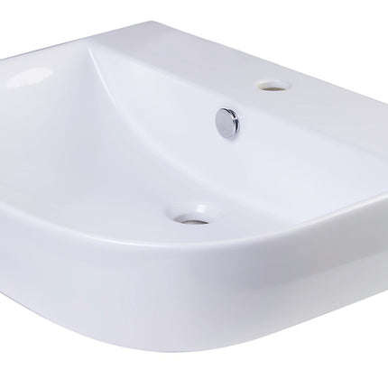 ALFI brand AB111  24" White D-Bowl Porcelain Wall Mounted Bath Sink ALFI brand