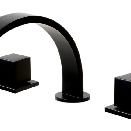 ALFI brand AB1326-BM Black Matte Widespread Modern Bathroom Faucet