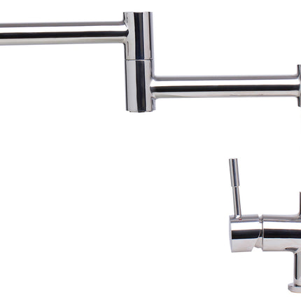 ALFI brand AB2038-PSS Modern Solid Stainless Steel Retractable Kitchen Faucet