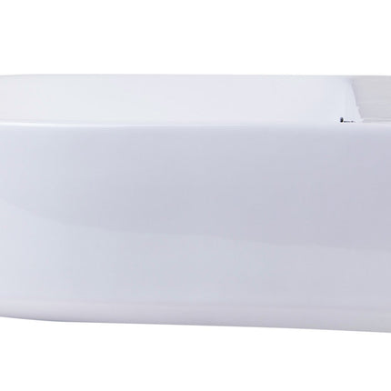 ALFI brand AB110  20" White D-Bowl Porcelain Wall Mounted Bath Sink ALFI brand
