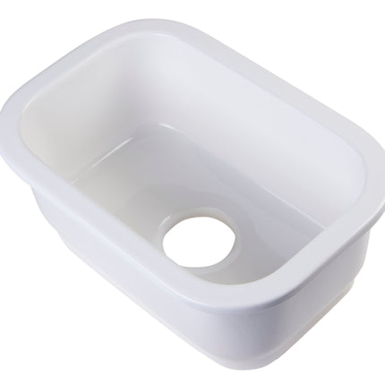 ALFI brand AB1218 Small Rectangular Fireclay Undermount or Drop In Prep / Bar Sink ALFI brand