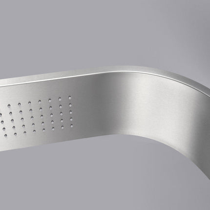 ANZZI Visor 60 in. Full Body Shower Panel with Heavy Rain Shower and Spray Wand in Brushed Steel SP-AZ035 Anzzi