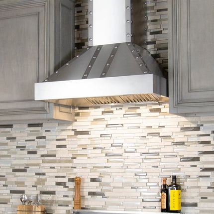 ZLINE 48 in. Ducted Vent Designer Series Wall Mount Range Hood in Satin Stainless Steel (655-4SSSS-48) Zline Appliances