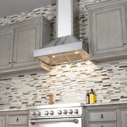ZLINE 48 in. Ducted Vent Designer Series Wall Mount Range Hood in Satin Stainless Steel (655-4SSSS-48) Zline Appliances