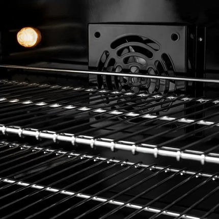 ZLINE Autograph Edition 48 in. 6.7 cu. ft. Classic Double Oven Gas Range with 8 Burner Cooktop in Stainless Steel with Black Matte Doors and Polished Gold Accents (CGRZ-BLM-48-G) Zline Appliances