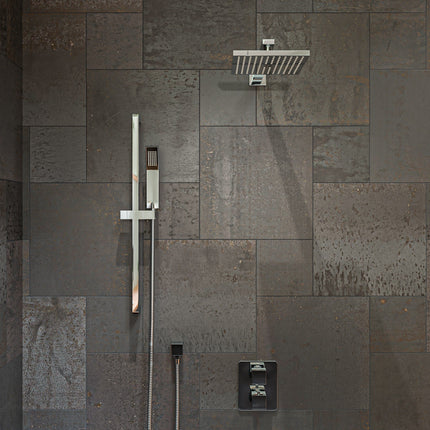 ALFI brand AB2830-PC Polished Chrome 2 Way Thermostatic Square Shower Set Alfi Brand