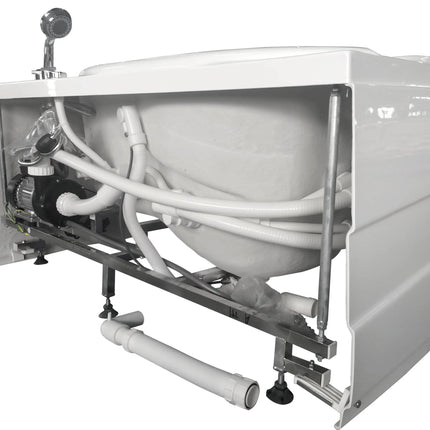 EAGO AM175-R  5' White Acrylic Whirlpool Bathtub - Drain on Left
