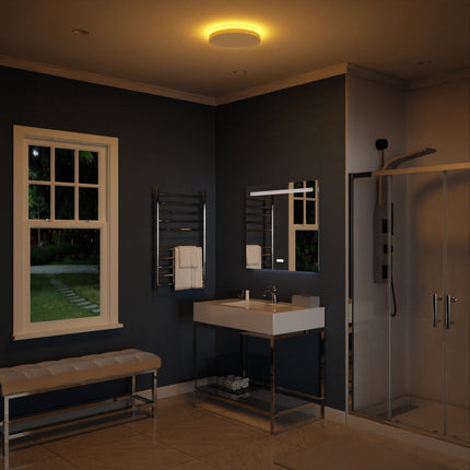 Twilight Series 100 CFM Ceiling Mount Bathroom Exhaust Fan with Brilliant LED Light, Humidity Sensor, Night Light Anzzi