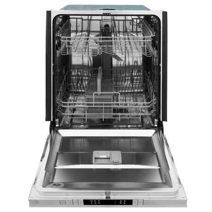 ZLINE 24 in. Top Control Dishwasher with Stainless Steel Panel and Traditional Style Handle, 52dBa (DW-304-H-24)