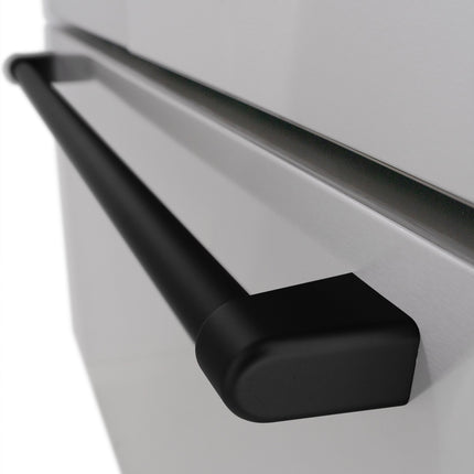 ZLINE Autograph Edition 36 in. 28.9 cu. ft. Standard-Depth French Door External Water Dispenser Refrigerator with Dual Ice Maker in Fingerprint-Resistant Stainless Steel and Matte Black Traditional Handles (RSMZ-W-36-MB)