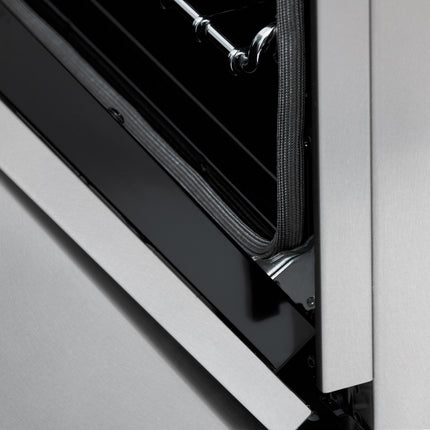 ZLINE Autograph Edition 36 in. 4.6 cu. ft. Legacy Dual Fuel Range with 6 Burner Gas Cooktop and Electric Convection Oven in Satin Stainless Steel and Polished Gold Accents (RASZ-SN-36-G)