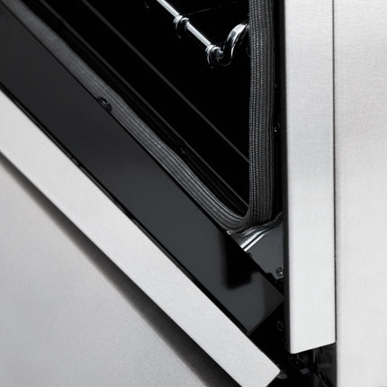 ZLINE Autograph Edition 60 in. 7.4 cu. ft. Legacy Dual Fuel Range with 9 Burner Gas Cooktop and 2 Electric Convection Ovens in Satin Stainless Steel and Polished Gold Accents (RASZ-SN-60-G)