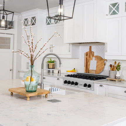 ZLINE Autograph Edition 30 in. Legacy Gas Rangetop with 4 Burners and Porcelain Cooktop in Satin Stainless Steel with Matte Black Accents (RTSZ-30-MB)