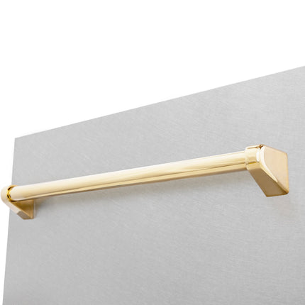 ZLINE Autograph Edition 18” Tallac Series 3rd Rack Top Control Built-In Dishwasher in Fingerprint Resistant Stainless Steel with Polished Gold Handle, 51dBa (DWVZ-SN-18-G)