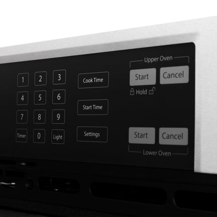 ZLINE 30 in. Autograph Edition Professional True Convection Double Wall Oven with Air Fry and Self Clean in Satin Stainless Steel with Matte Black Handles (WADSZ-30-MB)