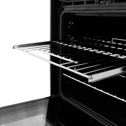 ZLINE 30 in. Autograph Edition Professional True Convection Single Wall Oven with Air Fry and Self Clean in Satin Stainless Steel with White Matte Door and Matte Black Handle (WASSZ-WM-30-MB)