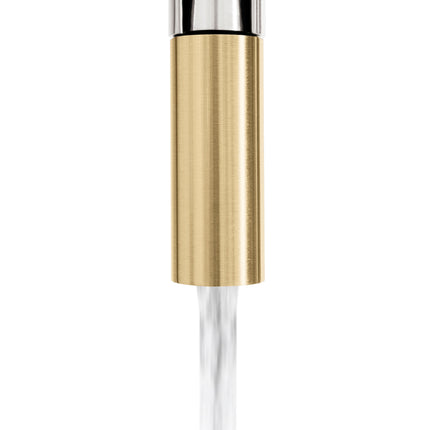 ZLINE Autograph Edition Sierra Pull Down Spring Single Handle Kitchen Faucet in Brushed Nickel and Champagne Bronze (SRA-KF-ZBNCB)
