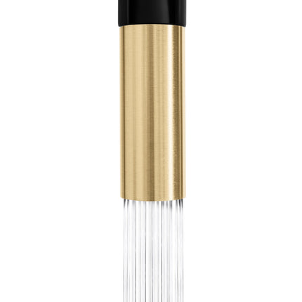 ZLINE Autograph Edition Sierra Pull Down Spring Single Handle Kitchen Faucet in Matte Black and Champagne Bronze (SRA-KF-ZMBCB)