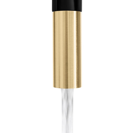 ZLINE Autograph Edition Sierra Pull Down Spring Single Handle Kitchen Faucet in Matte Black and Champagne Bronze (SRA-KF-ZMBCB)