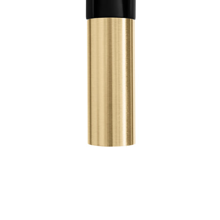 ZLINE Autograph Edition Sierra Pull Down Spring Single Handle Kitchen Faucet in Matte Black and Champagne Bronze (SRA-KF-ZMBCB)
